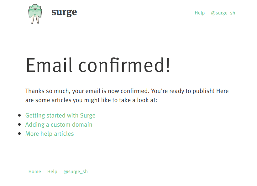 Surge confirmed